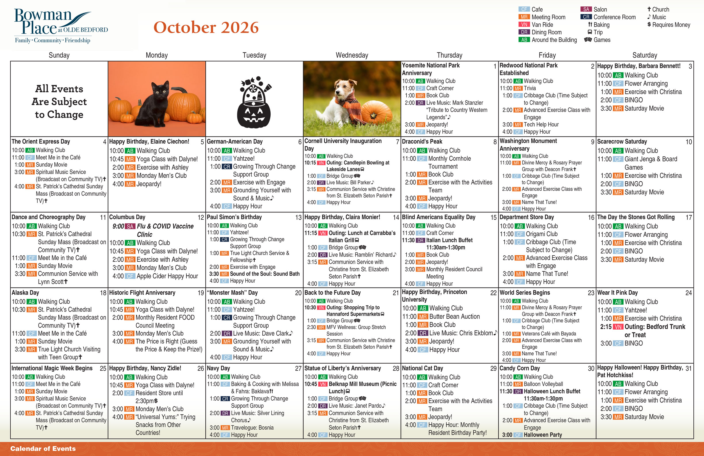 October 2026 Calendar